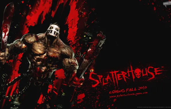 Тьма, кровь, маска, splatterhouse, мускулы, рик