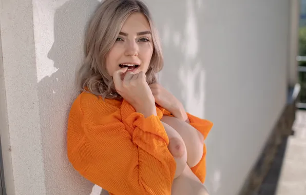Грудь, взгляд, секси, поза, модель, тело, руки, макияж