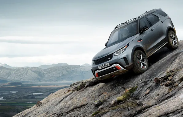 Land Rover, Discovery, 4x4, 2017, V8, на скале, SVX, 525 л.с.