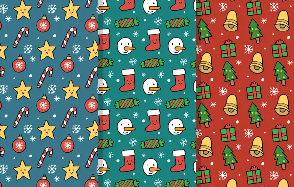 Фон, новый год, текстура, christmas, Colorful, pattern, collection