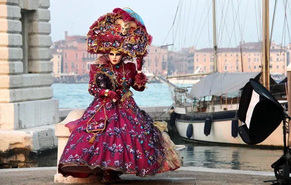 Платье, маска, костюм, карнавал, венеция