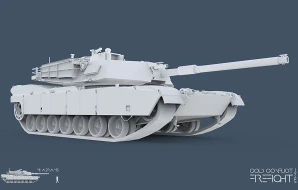 Картинка 3ds max, Abrams, tank, CC Firefight 1985, keyshot, cold conflict, Firefight 1985