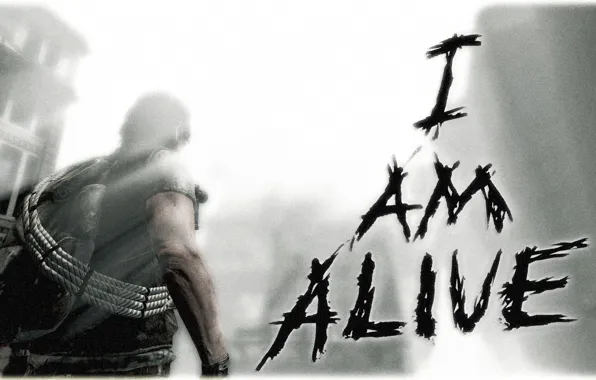 Огонь, мужик, разрушения, лук, game, alive, ubisoft, i am