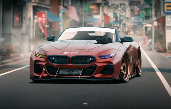 Авто, BMW, Машина, Арт, Concept Art, Передок, BMW Z4, Transport & Vehicles