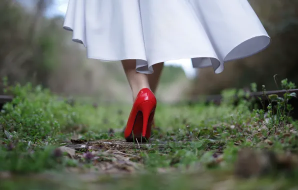 Картинка девушка, Red, туфелька