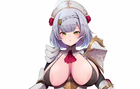Girl, sexy, cleavage, blouse, erect nipples, boobs, anime, beautiful
