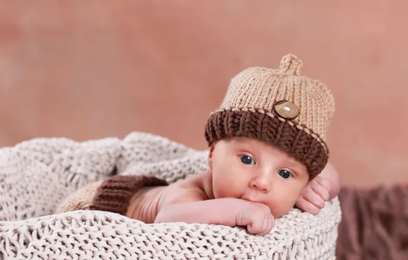 Лицо, шапка, малыш, hat, младенец, baby, Infants