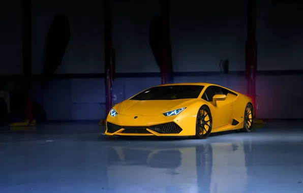 Lamborghini, Yellow, Wheels, Strasse, Huracan, LP610