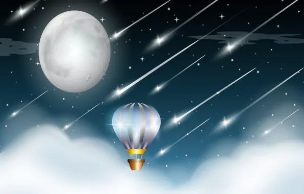 Mountain, air, hot air balloons, landscape background