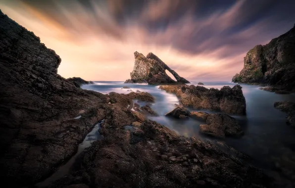 Картинка скалы, побережье, Шотландия, Боу Фиддл Рок