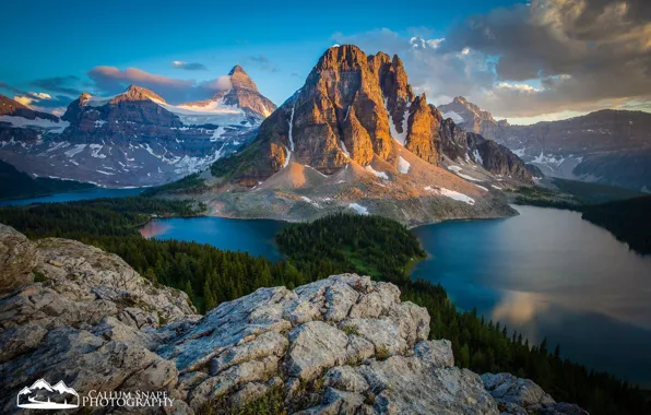 Картинка горы, природа, озеро, весна, British Columbia, alberta, Assiniboine Provincial Park, Lake Magog