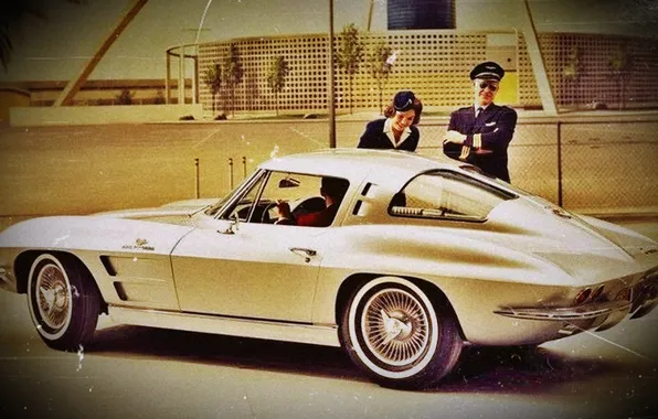 1963 год, Классический автомобиль, Chevrolet Corvette Split Window