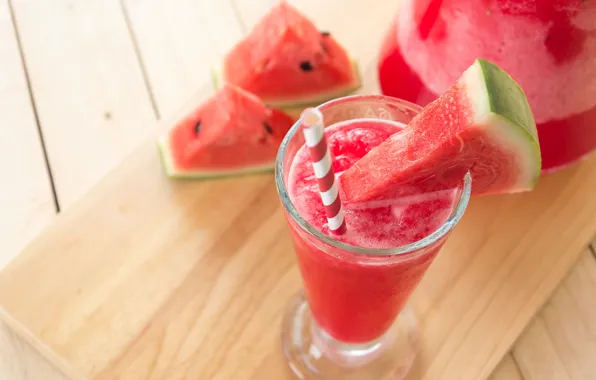 Стакан, арбуз, трубочка, напиток, watermelon