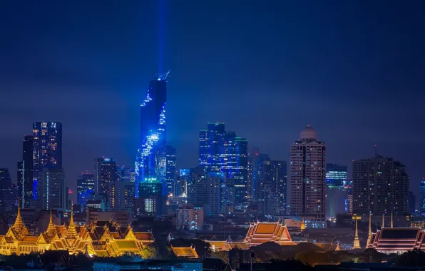 Ночь, город, красота, Таиланд, Бангкок, Thailand, Bangkok