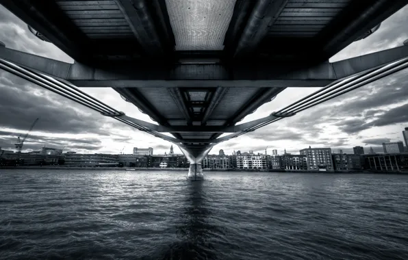 Англия, Лондон, river, London, England, thames, Millennium Bridge