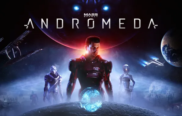 Картинка Turian, Mass Effect: Andromeda, Cora Harper, Scott Ryder, Vetra