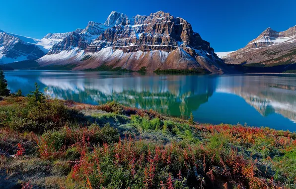 Картинка горы, скала, озеро, гора, Канада, Canada, природа.