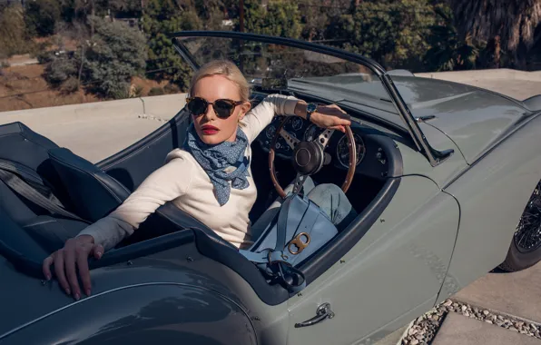 Актриса, очки, блондинка, кабриолет, автомобиль, Kate Bosworth
