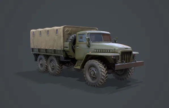 Россия, Урал-375Д, Армейский грузовик