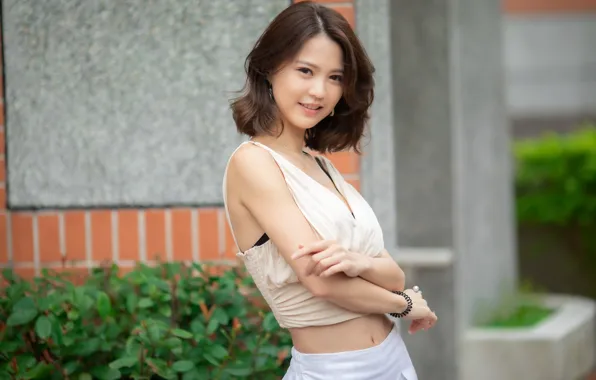 Девушка, азиатка, милашка