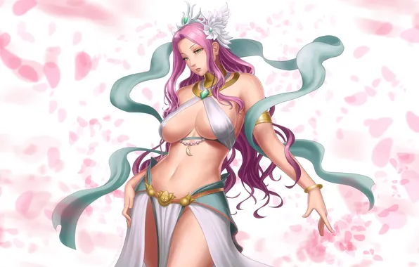 Грудь, девушка, тело, красавица, pink, lady, lady rose