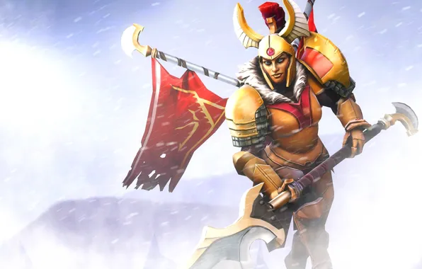 Девушка, Valve, доспех, Dota 2, Action RTS, Legion Commander, Тресдин