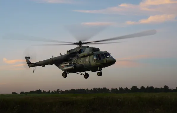 Поле, вертолёт, ВВС России, Ми-8АМТШ
