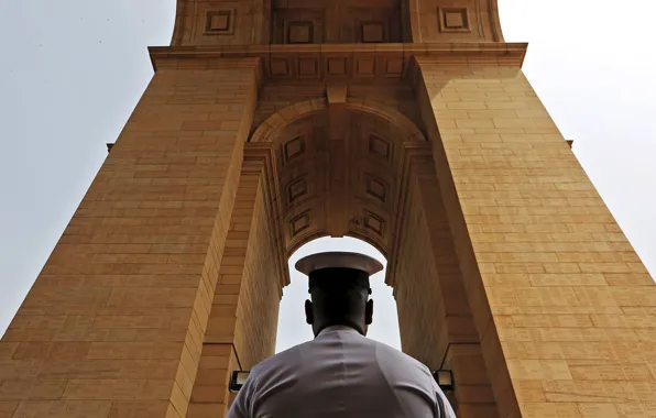 Картинка арка, мемориал, Дели, моряк, Ворота Индии