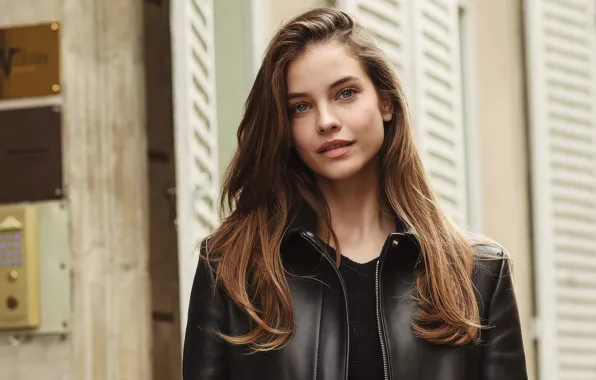 Взгляд, девушка, улыбка, модель, волосы, шатенка, красивая, Barbara Palvin