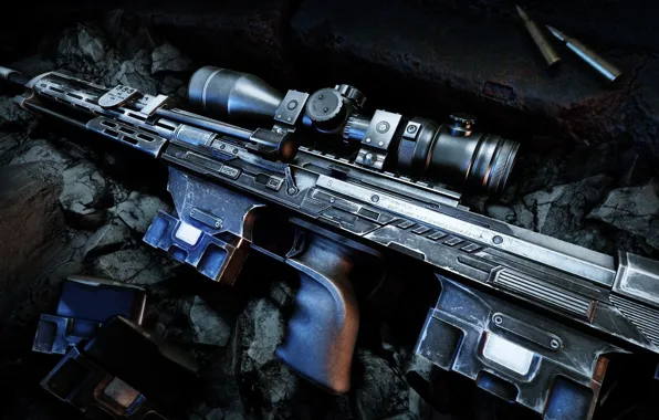 Картинка оружие, guns, патроны, снайперская винтовка, Sniper Ghost Warrior 2, DSR-50