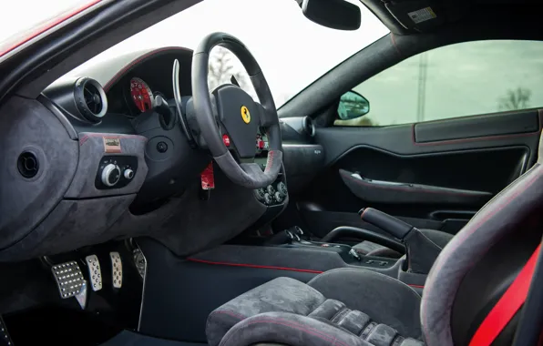 Картинка Ferrari, 599, Ferrari 599 GTO, car interior