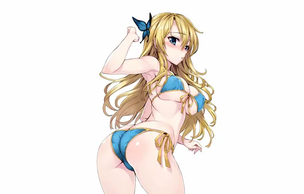 Girl, sexy, ass, cleavage, erect nipples, long hair, boobs, anime