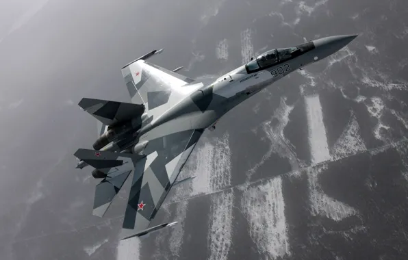 Картинка самолет, истребитель, Су-35