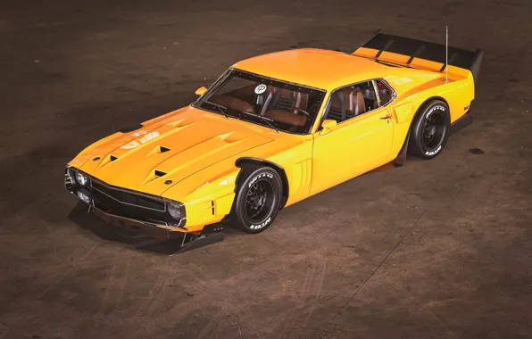 Ford, Shelby, GT500, Авто, Желтый, Ретро, Машина, Оранжевый