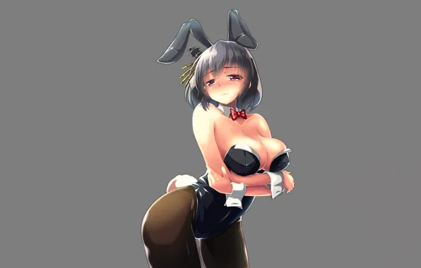 Girl, sexy, cleavage, boobs, anime, beautiful, short hair, pretty
