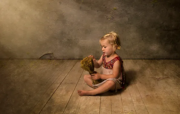 Цветы, настроение, девочка