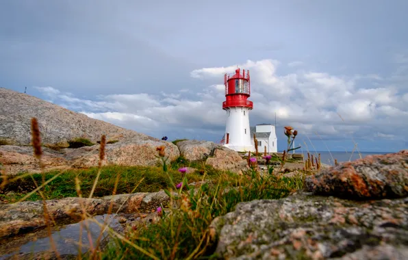 Картинка побережье, маяк, Норвегия, Norway, Линнеснес, Lindesnes