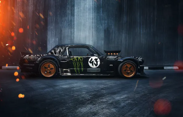 Картинка Mustang, Ford, 1965, RTR, Side, Ken Block, Gymkhana, Sparks