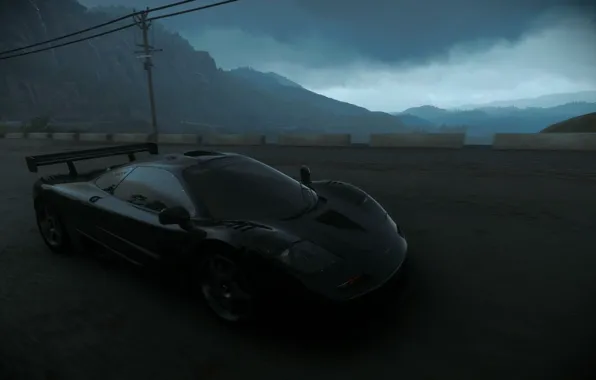 Car, black, гоночная, racing, mclaren f1