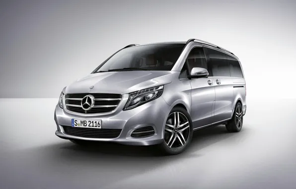 Mercedes, Benz, Silver, 2014, Серебристый, Минивэн, Minivan, V-Class