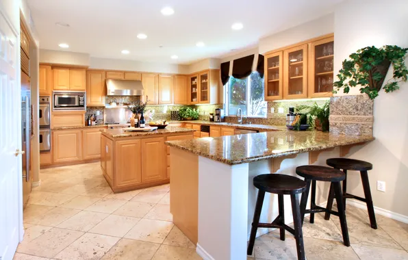 Свет, дизайн, мебель, кухня, особняк, Design, Interior, Kitchen