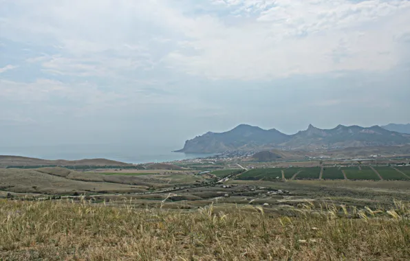Море, горы, Россия, Крым, Коктебель, Карадаг