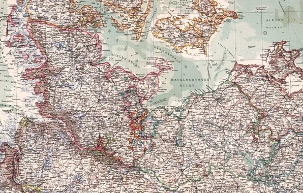Картинка Германия, Germany, География, old maps, старые карты, Geography, 1919 - 1937, stielers hand-atlas