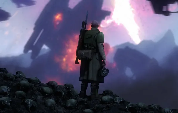 Рендеринг, фантастика, война, солдат, warhammer, warhammer 40k, Dunkirk
