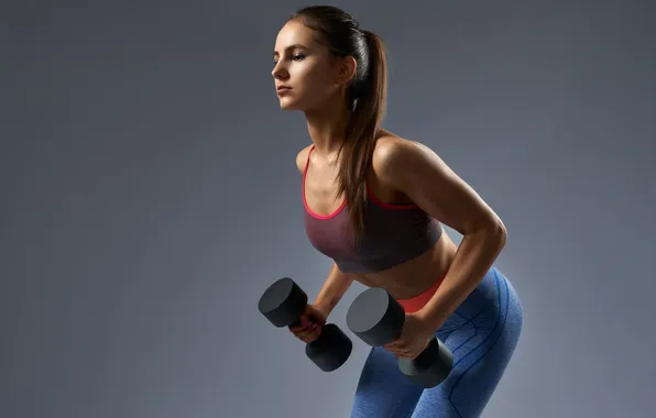 Girl, attractive, fitness, confident, pumping