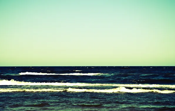 Картинка море, волны, небо, вода, пейзаж, природа, waves, sky