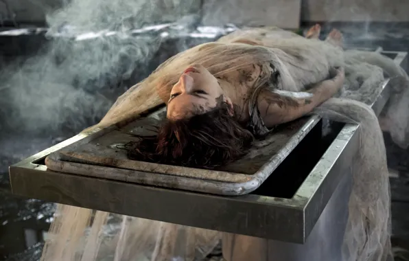 Девушка, поза, фон