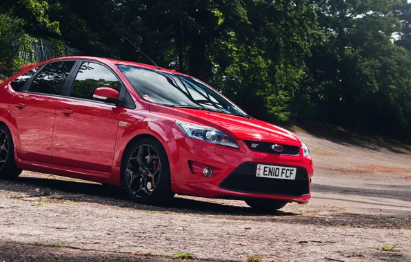 Ford, red, Focus