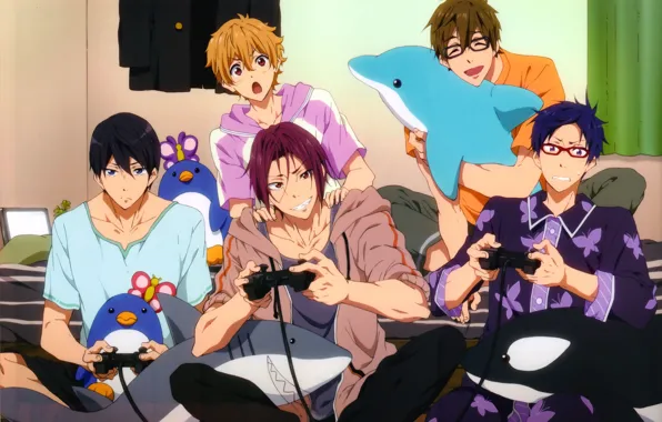 Nanase Haruka (Free!), Matsuoka Rin, Hazuki Nagisa, Ryugazaki Rei, Tachibana Makoto, Kyoto Animation, Free!