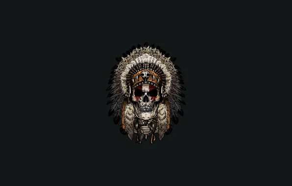 Минимализм, Череп, Стиль, Фон, Арт, Art, Style, Skull